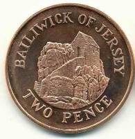 (№1998km104) Монета Джерси 1998 год 2 Pence