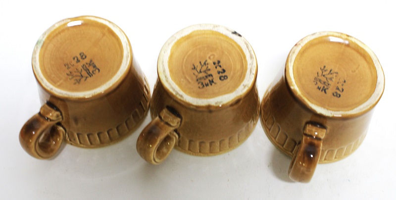Набор чашек для кофе, 6 шт., керамика, СССР (сост. на фото)