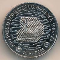 () Монета Сейшельские острова 1983 год 25  ""   Медь-Никель  UNC