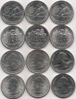 2016 6 монет 25 центов всех дворов P D S Набор США Парки Харперс Ферри и Кумберленд Гэп  UNC