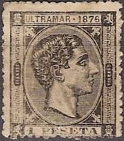 (№16) Марка Куба 1876 год "Король Альфонсо XII", Гашеная