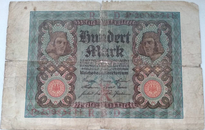 (1920) Банкнота Германия 1920 год 100 марок    F