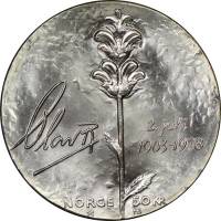 () Монета Норвегия 1978 год 500  ""   Биметалл (Серебро - Ниобиум)  UNC
