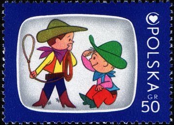(1975-041) Марка Польша &quot;Болек и Лелек&quot;    Детские ТВ программы II O