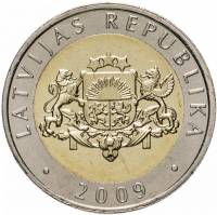 (2009) Монета Латвия 2009 год 2 лата "Корова"  Биметалл  XF