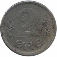(№1919km813.2a) Монета Дания 1919 год 2 Oslash;re (ГКН сердца)