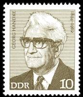 (1974-008) Марка Германия (ГДР) "Георг Хандке"    Деятели Рабочего движения III Θ