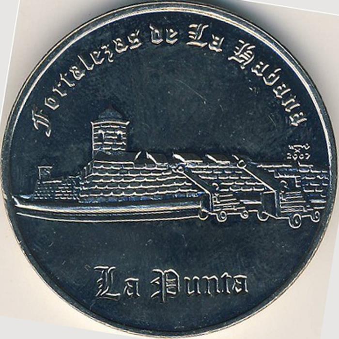 (2007) Монета Куба 2007 год 1 песо &quot;Гавана. Крепость Сан Сальвадор де Ла Пунта&quot;  Медь-Никель  UNC