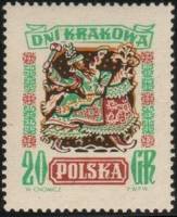 (1955-021) Марка Польша "Краковский Лайконик (Коричнево-зеленая)"   День Кракова III Θ