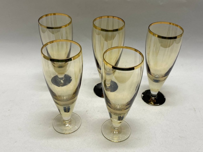 Бокалы цветное стекло 5 шт