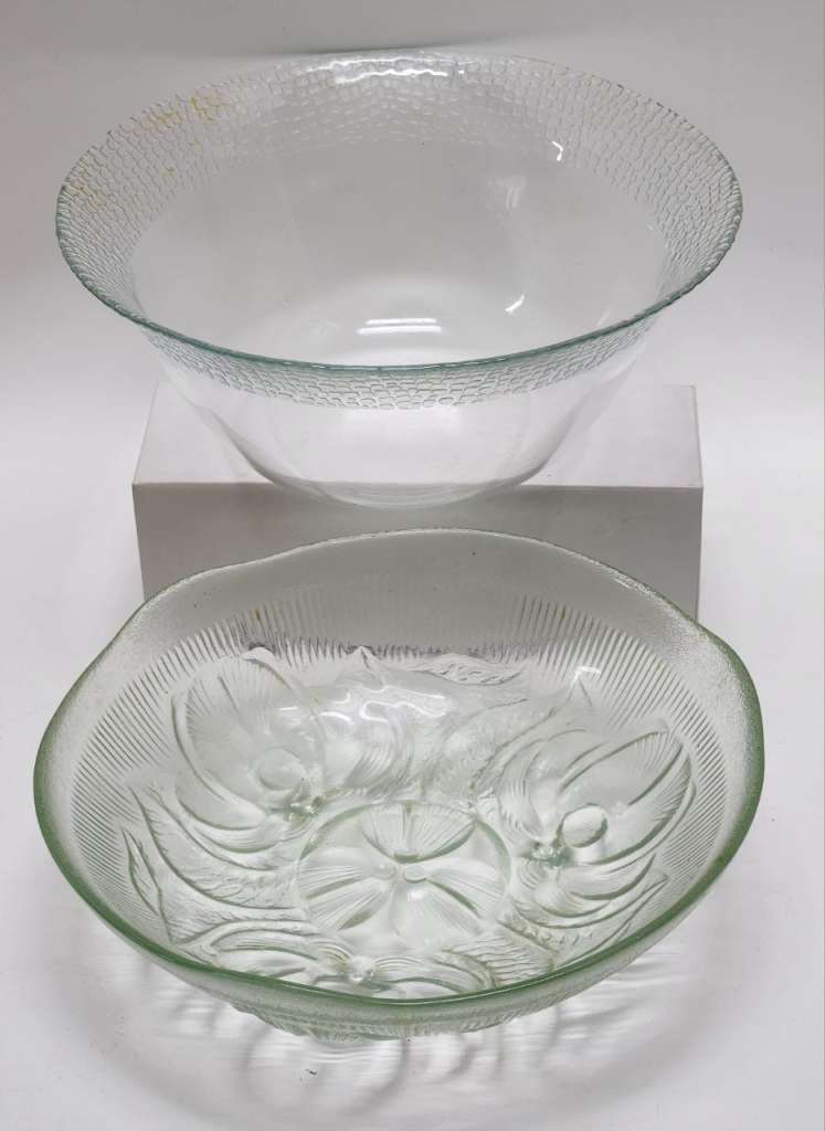 Салатники 2 штуки стекло СССР большие глубокие