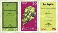 (1968-035a) Лист (3 м) Германия (ГДР) "Карл Маркс"    150 лет рождения III Θ