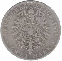 () Монета Германия (Империя) 1876 год   ""     F