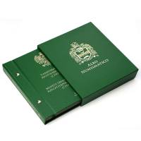 Футляр F30GR к альбому для монет. Зеленый. Производство Россия