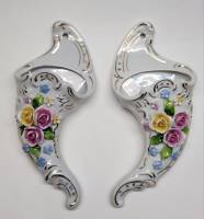 Кашпо настенные 2 шт Орбен Кнабе довоенная Германия фарфор лепнина