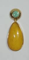 Подвеска кулон янтарь серебро 925 проба 28 гр (сост. на фото)