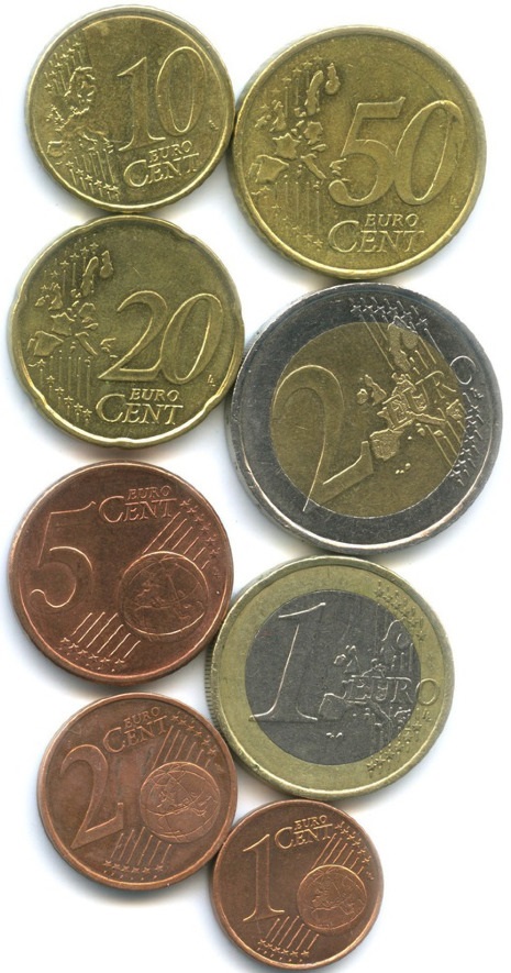 (2002-2017, 8 монет) Набор монет Евро Италия Смесь годов год    XF