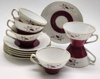 Чайные кофейные пары 6 штук Польша Chodziez Ходзеж 1960 - е годы 