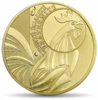 (№2015) Монета Франция 2015 год 100 Euro (Трилогия Ростер)