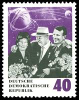 (1964-019) Марка Германия (ГДР) "С космонавтами"    Визит Н. Хрущева III Θ