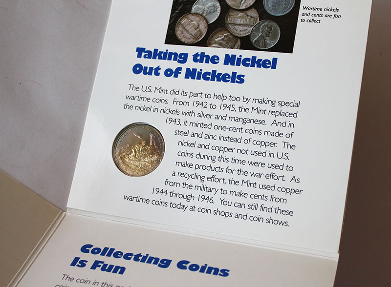 (1993, 1 м. 50 центов) Монета США 1993 год 50 центов   50 лет Второй Мировой Войне Медь-Никель  Букл