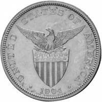 () Монета Филиппины 1903 год 50 сентаво ""  Биметалл (Серебро - Ниобиум)  UNC