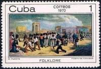 (1970-079) Марка Куба "Фиеста "    Афро-Кубинские картины III Θ