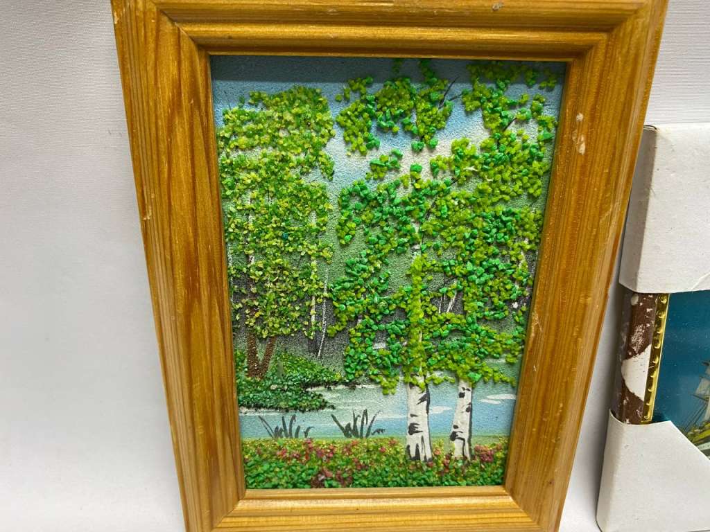 Картина интерьерная 3 шт, набор мини картин в раме