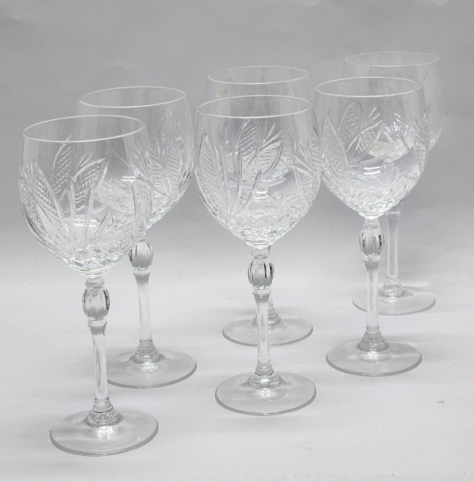 Бокалы 6 шт хрусталь стеклозавод Неман Ручная работа