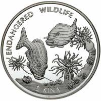 () Монета Папуа-Новая Гвинея 1997 год 5  ""   Биметалл (Серебро - Ниобиум)  UNC