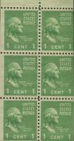 Лист марок США 1938 год "17321799 Джордж Вашингтон первый президент США", Гашеный