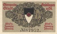 (№1918) Банкнота Германия 1918 год "25 Pfennig"