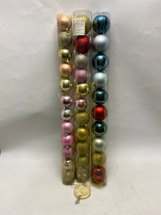 Елочные украшения шары цветные набор