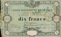 (№1856P-S311a) Банкнота Швейцария 1856 год "10 Francs"