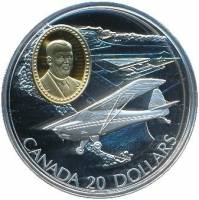 (1995) Монета Канада 1995 год 20 долларов ""  Серебро Ag 925, Позолота  PROOF