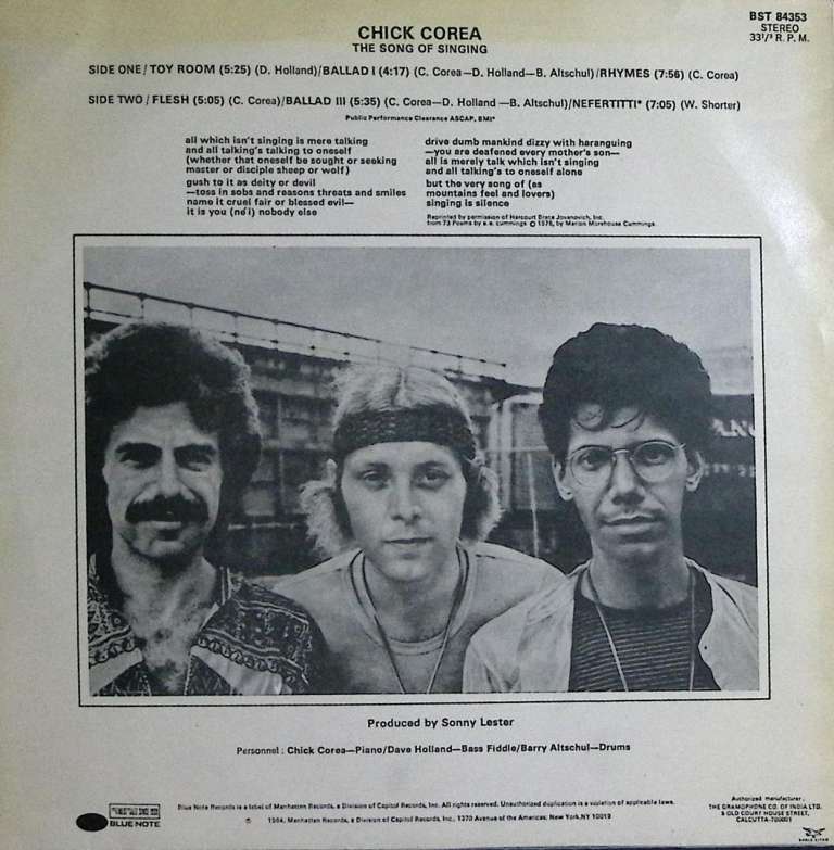 Пластинка виниловая , The song of singing Blue Note 300 мм. Excellent