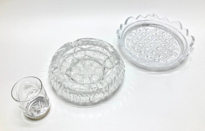 Салатник + пепельница + стопка, хрусталь, СССР