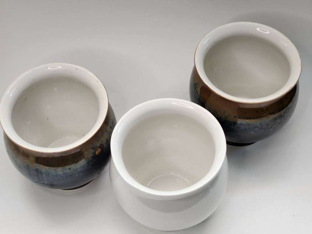 Горшки обливная керамика 4 штуки