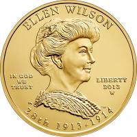 (029w) Монета США 2013 год 10 долларов "Эллен Вильсон" 2013 год  PROOF