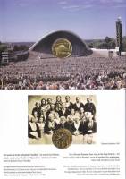 (1999) Монета Эстония 1999 год 1 крона "Эстонский фестиваль песни. 130 лет"  Латунь  Буклет