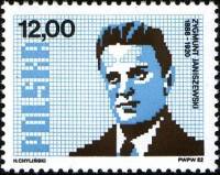 (1982-049) Марка Польша "З. Янишевский"    Математики I Θ