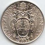 (№1929km5) Монета Ватикан 1929 год 1 Lira