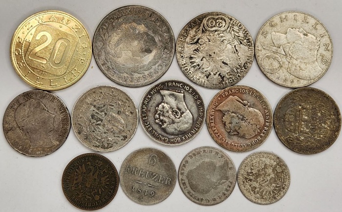 Набор монет Австрия 13 штук