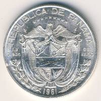  Монета Панама 1961 год 12     Биметалл (Серебро - Ниобиум)  UNC