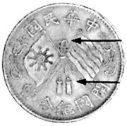 (№1920y302.3) Монета Китай 1920 год 10 Cash