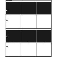 Лист прозрачный для медалей формата Оптима с черными вставками, на 6 медалей (упаковка 5 шт) Россия