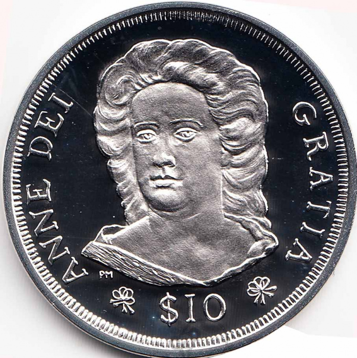 (2008) Монета Британские Виргинские острова 2008 год 10 долларов &quot;Королева Анна&quot;  Серебро Ag 925  PR