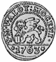 (№1763km652) Монета Италия 1763 год 5 Soldi (118-й дож Джованни Мочениго Альвизе IV в)