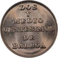  Монета Панама 1940 год 2     Медь-Никель  UNC