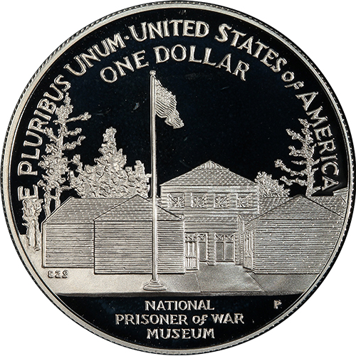 (1994p) Монета США 1994 год 1 доллар   Национальный музей американских военнопленных Серебро Ag 900 
